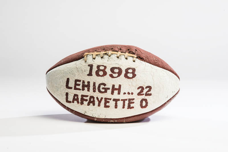 A photo of a Lehigh-Lafayette football from 1898.