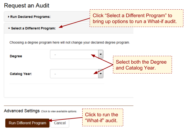 Request what-if audit